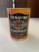 Harley Davidson V-Twin Power Oil Can Timepiece