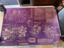 Reproduction Harley Davidson Blueprint