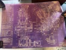 Reproduction Harley Davidson Blueprint
