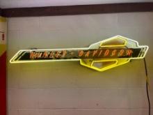 Custom Harley Davidson Porcelain Face Neon