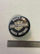 Vintage Harley Davidson Built To Handle Anything Button