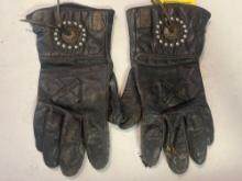 Vintage Willie G Men's Leather Riding Gloves - Size XL