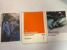 1971-1973 AMF Harley Davidson Service Manual, Accessories Book, & Literature