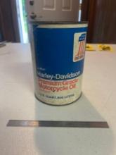 1970's AMF Harley Davidson 1 Premium Grade Motorcycle Oil Quart Can