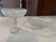 (2) Cut Glass Candy Dishes
