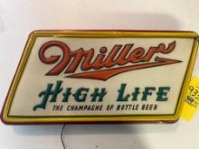 Miller High Life Light-Up Beer Sign - Damaged