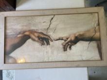 Cistine Chapel Creation of Adam Framed Print