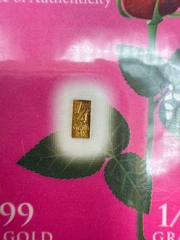 Benchmark .999 Gold 1/4 Grain Bars bid x 3