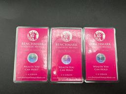 Benchmark .999 Gold 1/4 Grain Bars bid x 3
