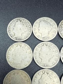 V Nickels Assorted Dates bid x 20