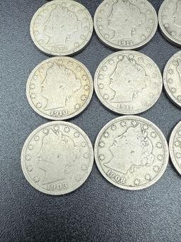 V Nickels Assorted Dates bid x 20