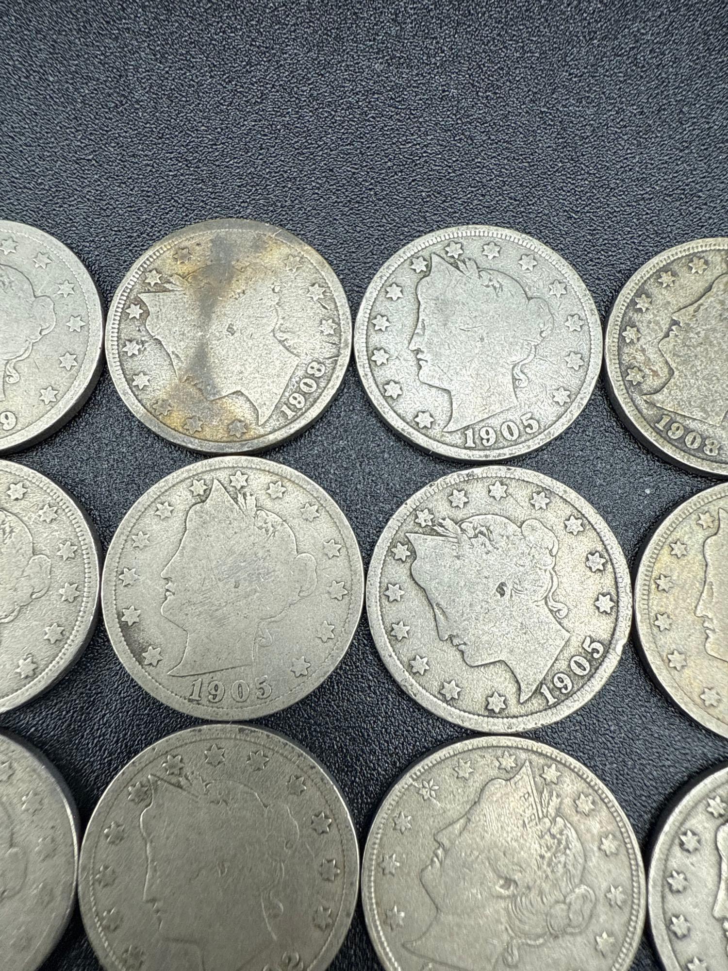 V Nickels Assorted Dates bid x 20