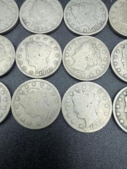 V Nickels Assorted Dates bid x 20