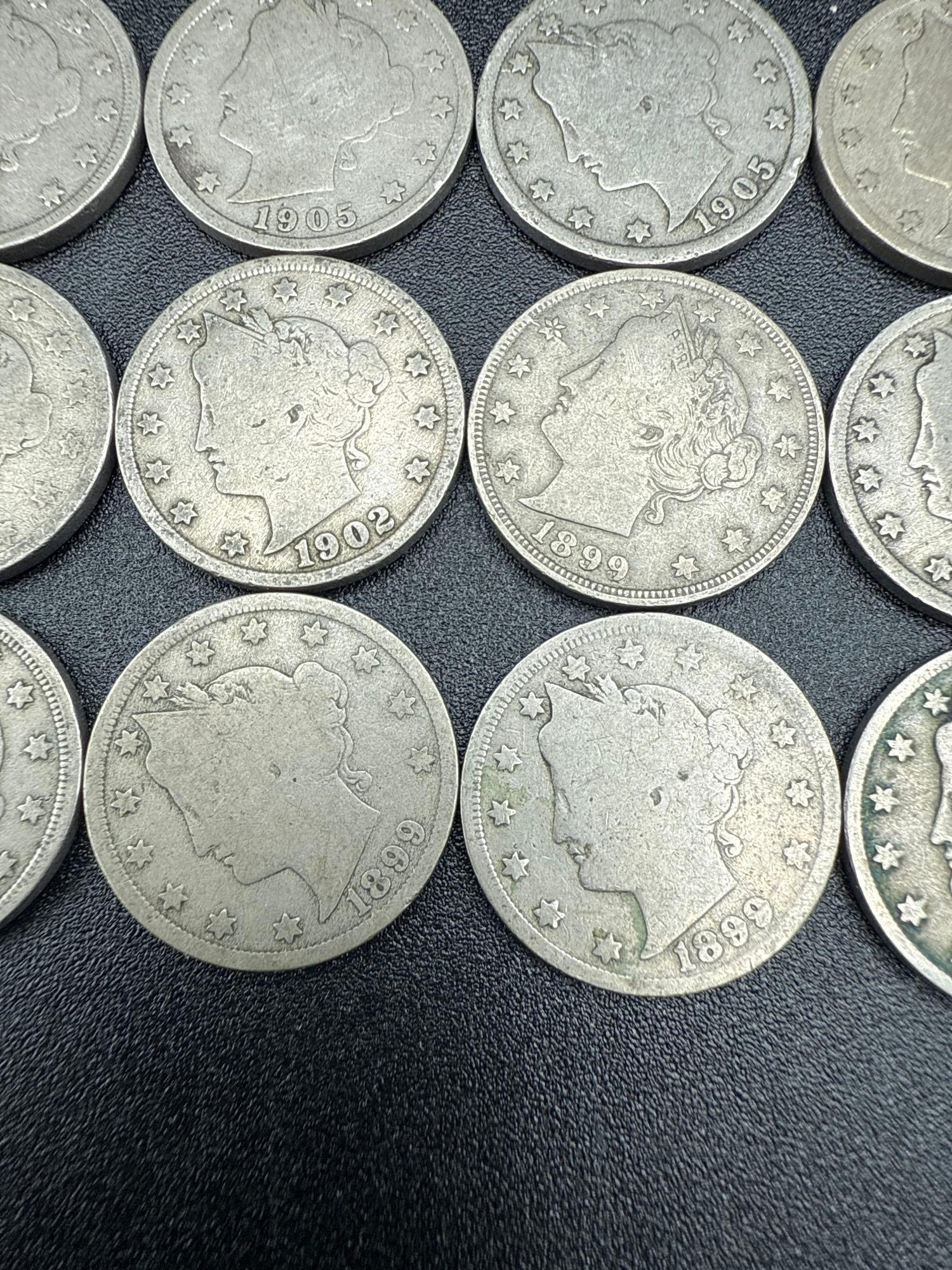 V Nickels Assorted Dates bid x 20