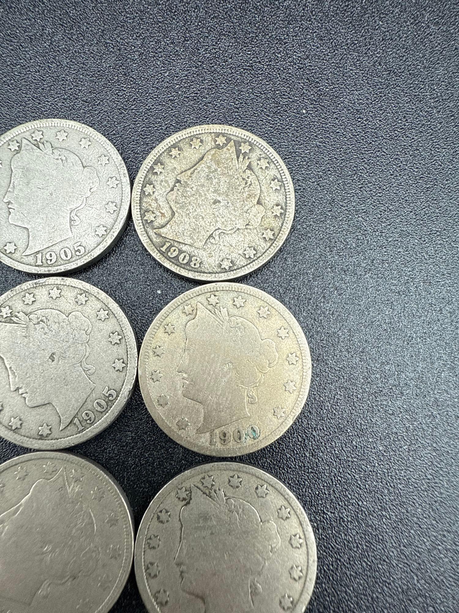 V Nickels Assorted Dates bid x 20