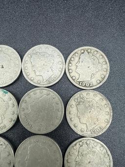 V Nickels Assorted Dates bid x 20