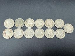 Buffalo Nickels Assorted Dates bid x 13
