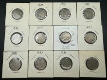 Buffalo Nickels Assorted Dates bid x 12