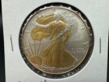 2001 American Silver Eagle Gold Plated