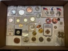 Collectors Grouping Silver & Non Silver Coins & Tokens