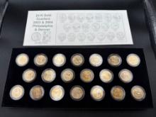 24k Gold Plated 2003 & 2004 Quarters