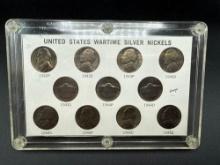 U.S. Wartime Silver Nickels Collectors Set