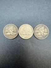 1857 & 1858 Flying Eagle Cents bid x 3