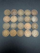 Indian Head Cents Assorted Dates from the 1900s bid x 20