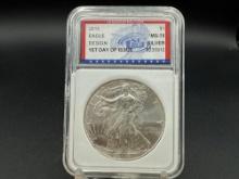 Graded 2013 American Eagle First Day Issue MS70