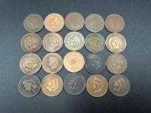Indian Head Cents Assorted Dates bid x 20