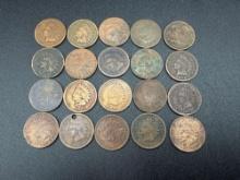 Indian Head Cents Assorted Dates bid x 20