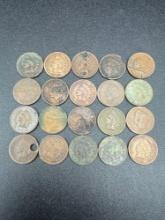 Indian Head Cents Assorted Dates bid x 20