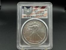 Graded 2019 American Silver Eagle First Strike MS70