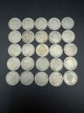 V Nickels Assorted Dates bid x 25