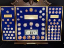 Heritage of America Coin Collection Type Coin Set in wall hanging display case
