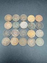 Indian Head Cents Assorted Dates bid x 20