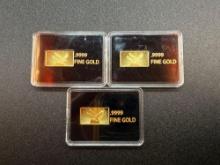 .999 Fine Gold Bars bid x 3