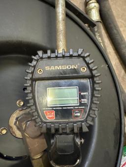 Retractable hose with Samson Oil dispensing nozzle