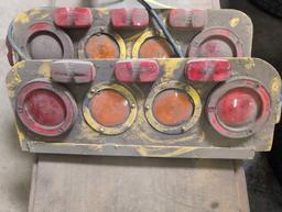 Pair of semi rear tail light units