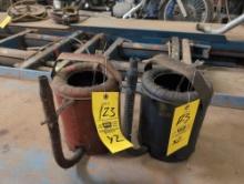 Pair of vintage swingspout cans