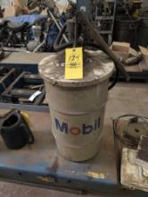 Pump oil dispenser with mobil advertising can