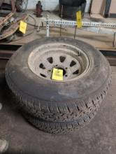 2 Jeep rims with Sigma Shadow p235/75R15 tires
