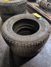 Pair of unmounted studded Firestone Winterforce 195/70R14 tires