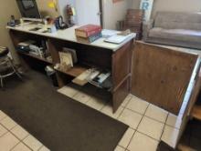 Store front counter with dividing door 2 pc unit
