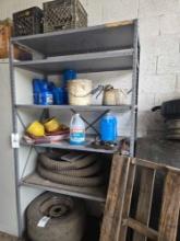 adjustable steel storage shelf. 4' wide 7' tall