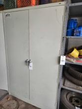 steel two door storage cabinet 48" wide and 72" tall