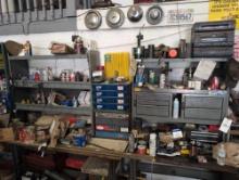 Pair of metal bench top cabinets, cabinets only contents not included
