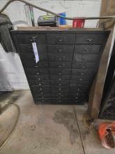 Vintage 33 drawer steel cabinet