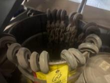 Ten 25' chains in barrel