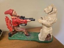 Cast Iron Indian and Bear Bank